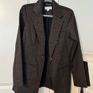 Calvin Klein Women's Leopard Print Blazer